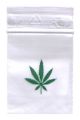 100 Zip-Bags  55 x 65 mm, with hemp leaf
