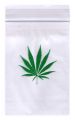 100 Zip-Bags 70 x 100 mm, with hemp leaf