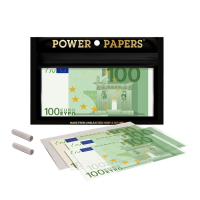 Rolling papers 100 Euro with filter tips - Display of 12 pcs.