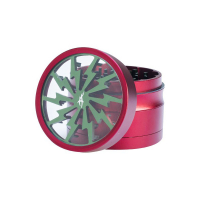 Alu grinder Thorinder by After Grow 62 mm, 4 parts: red/green